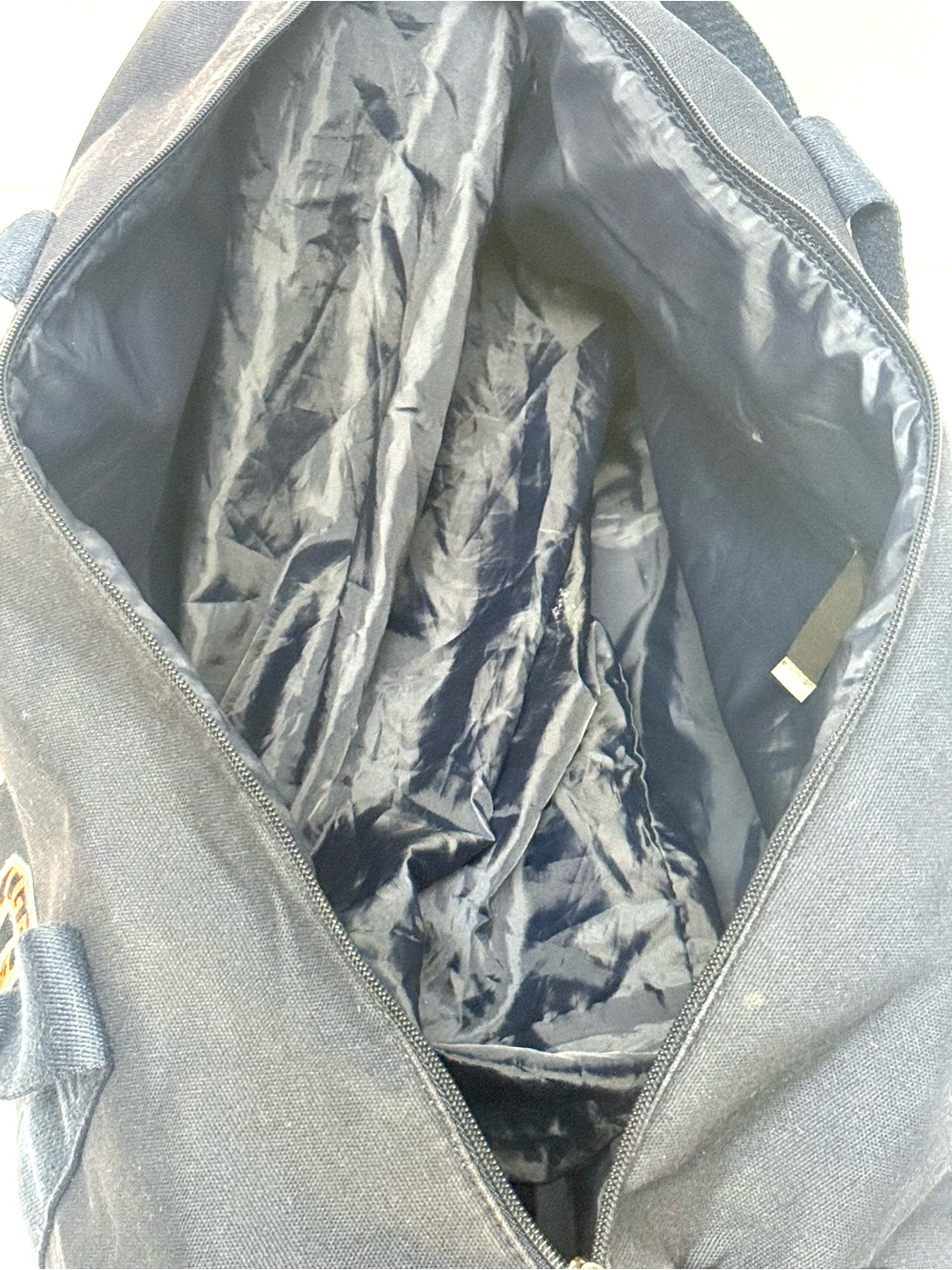 Polo Ralph Lauren Fragrance Duffel Bag Navy Blue Gym Overnight 20x13x10” - Picture 8 of 9